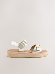 Gold Standard/Wide Fit Forever Comfort® Double Buckle Flatform Sandals - Image 5 of 7