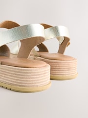 Gold Standard/Wide Fit Forever Comfort® Double Buckle Flatform Sandals - Image 6 of 7
