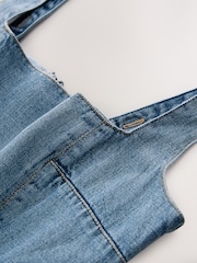 Azul medio - Minivestido de denim abullonado - Imagen 7 de 7