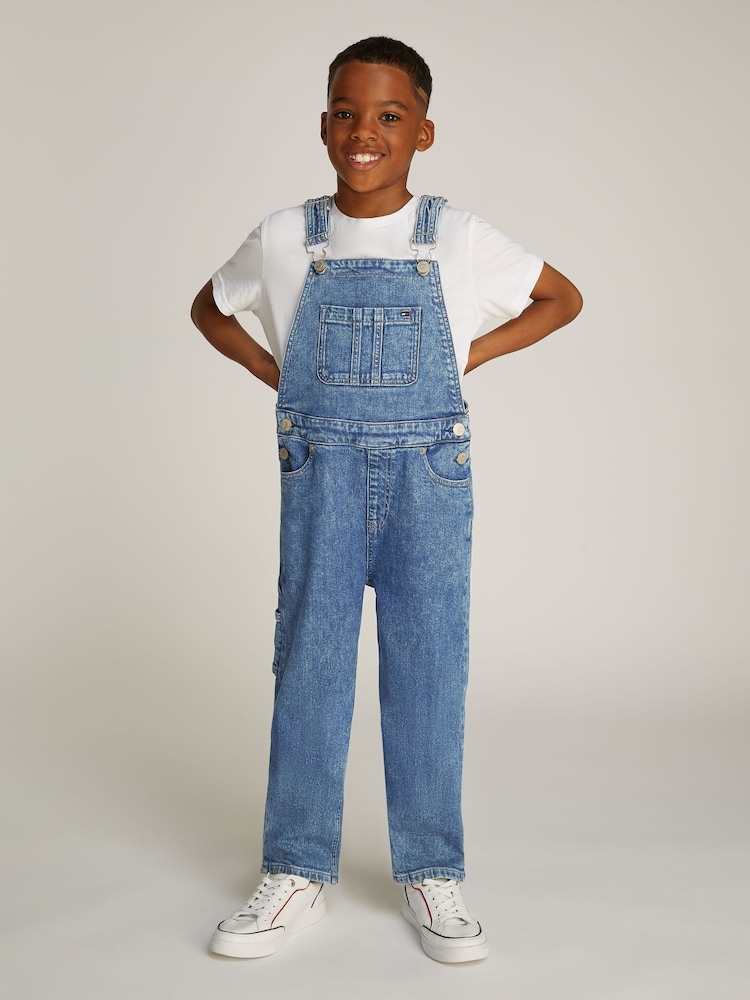 Tommy Hilfiger Blue Unisex Carpenter Denim Dungaree - Image 1 of 4