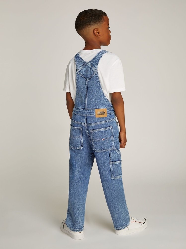 Tommy Hilfiger Blue Unisex Carpenter Denim Dungaree - Image 2 of 4
