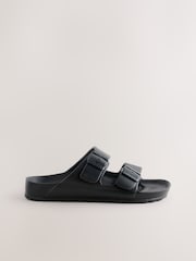 Black EVA 2 Buckle Slides - Image 2 of 5
