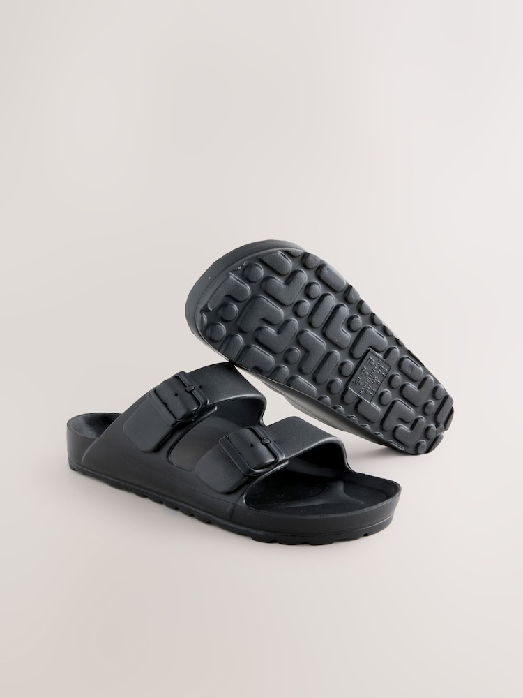 Black EVA 2 Buckle Slides - Image 5 of 5