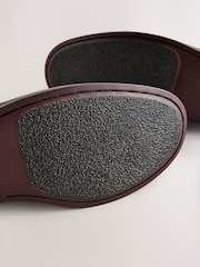 Black Rouched Front Leather Loafers - Image 4 of 5