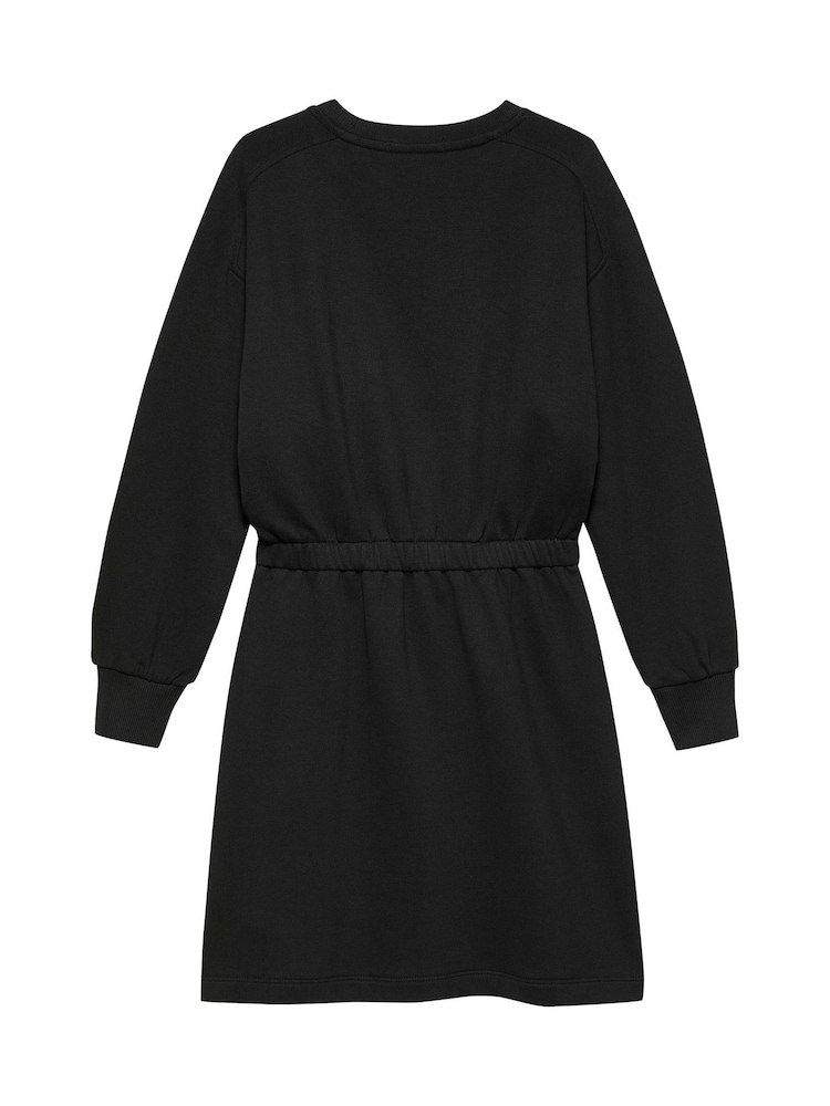 Calvin Klein Black Glitter Logo Sweatshirt Dress - Image 5 of 5