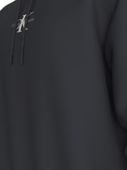 Calvin Klein Black Relaxed Monologo Hoodie - Image 5 of 5