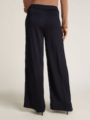 Calvin Klein Black Technical Satin Straight Trousers - Image 2 of 7