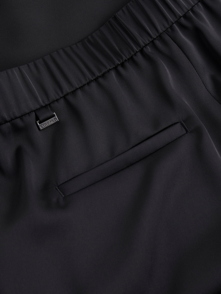 Calvin Klein Black Technical Satin Straight Trousers - Image 7 of 7