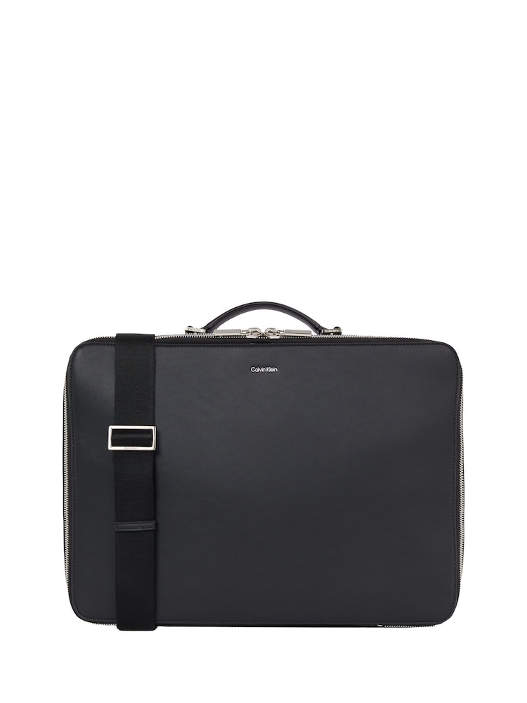 Calvin Klein Black Sleek Laptop Bag - Image 1 of 5 Calvin Klein Black Sleek Laptop Bag - Image 1 of 5