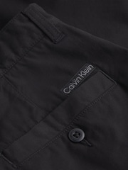 Calvin Klein Black Cropped Pleated 100% Cotton Trousers - Image 6 of 7
