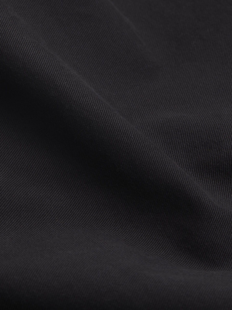 Calvin Klein Black Cropped Pleated 100% Cotton Trousers - Image 7 of 7