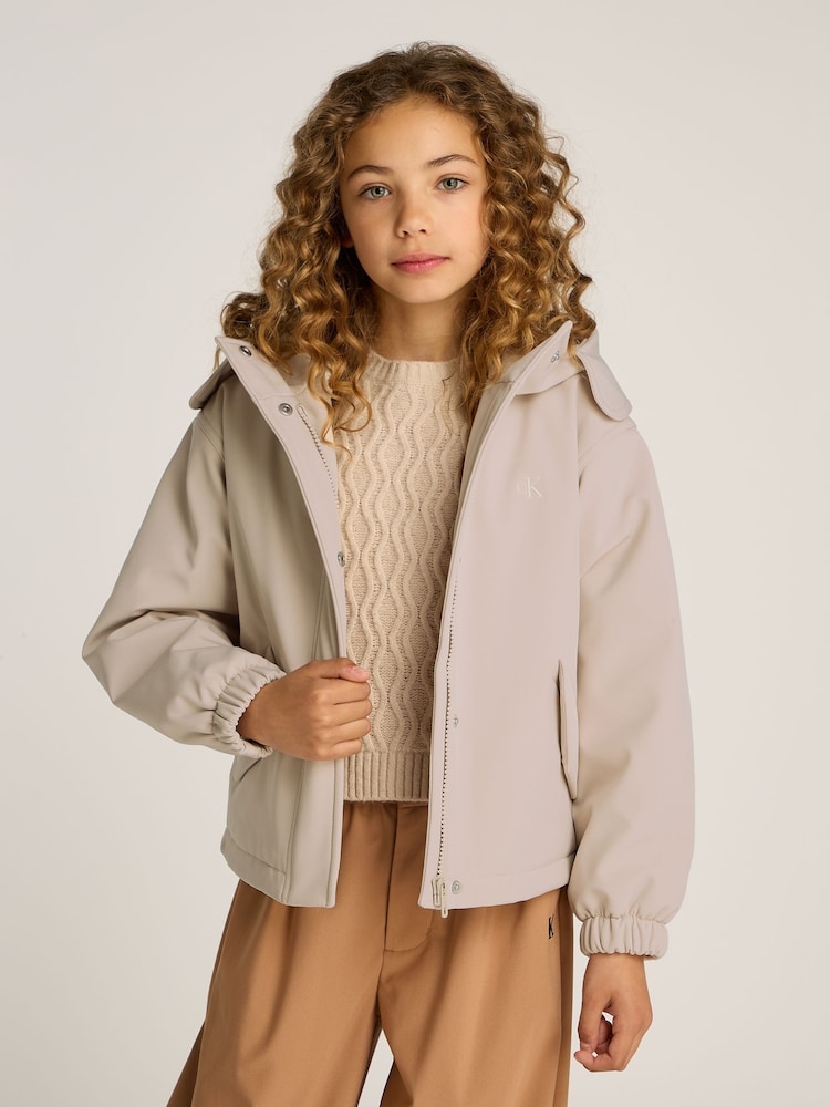Calvin Klein Grey Technical Parka Jacket - Image 1 of 5