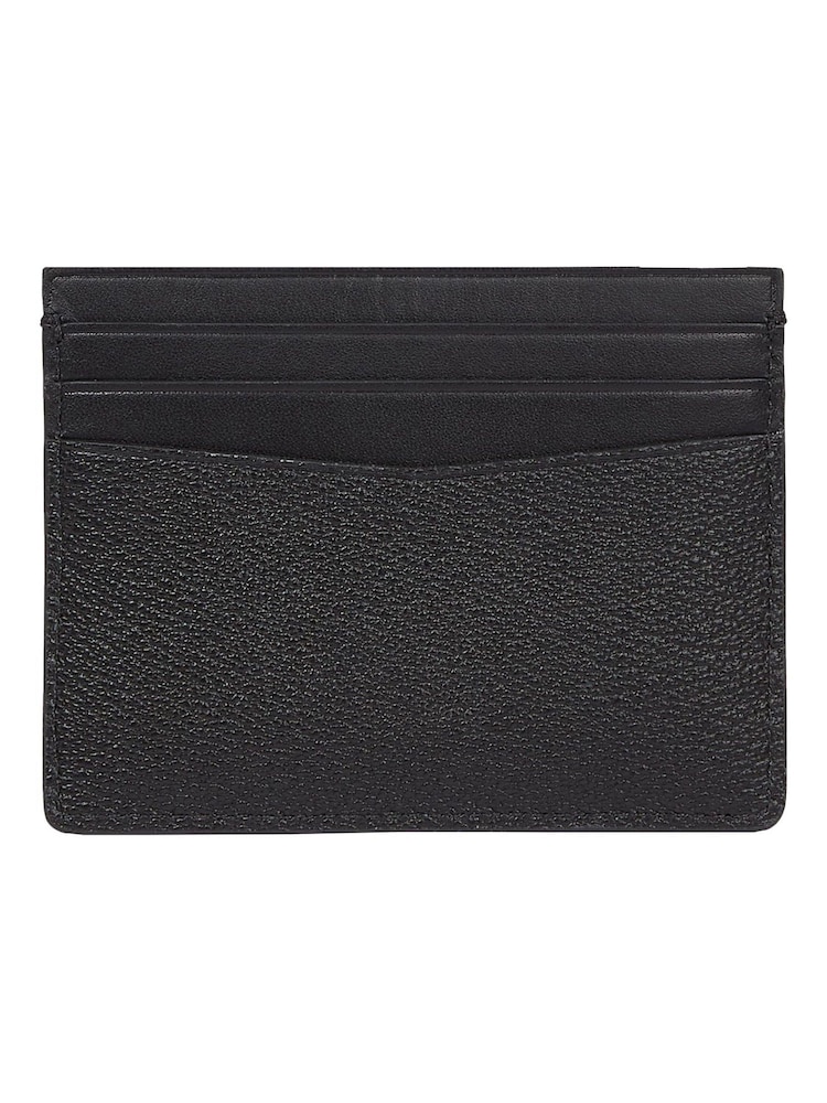 Calvin Klein Black Logo Embossed Card Holder - Image 2 of 4