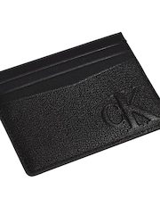 Calvin Klein Black Logo Embossed Card Holder - Image 4 of 4