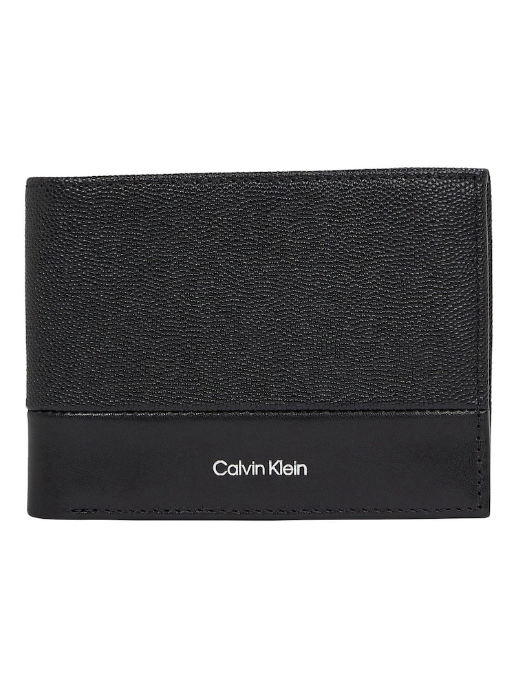 Calvin Klein Leather Trifold Wallet With Coin Pocket - Imagen 1 de 4