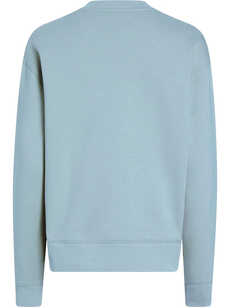 Calvin Klein Blue Crew Neck Sweatshirt - Image 2 of 2