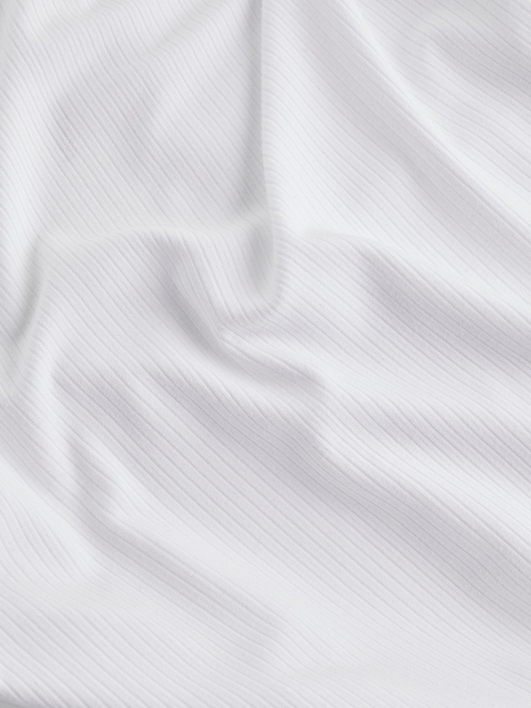 Calvin Klein White Ribbed Crew Neck Tank Top - Image 7 of 7
