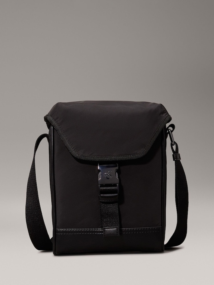 Calvin Klein Black Flap Reporter Bag - Image 1 of 5