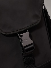 Calvin Klein Black Flap Reporter Bag - Image 3 of 5
