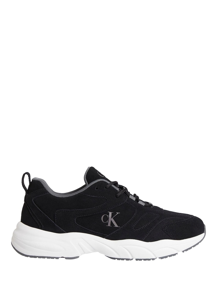 Calvin Klein Black Retro Tennis Low Trainers - Image 1 of 5