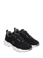 Calvin Klein Black Retro Tennis Low Trainers - Image 2 of 5