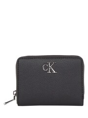 Calvin Klein Black Minimal Monogram Medium Zip Wallet - Image 1 of 4