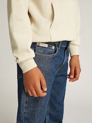 Calvin Klein Blue Authentic Mid Rise Straight Jeans - Image 3 of 5