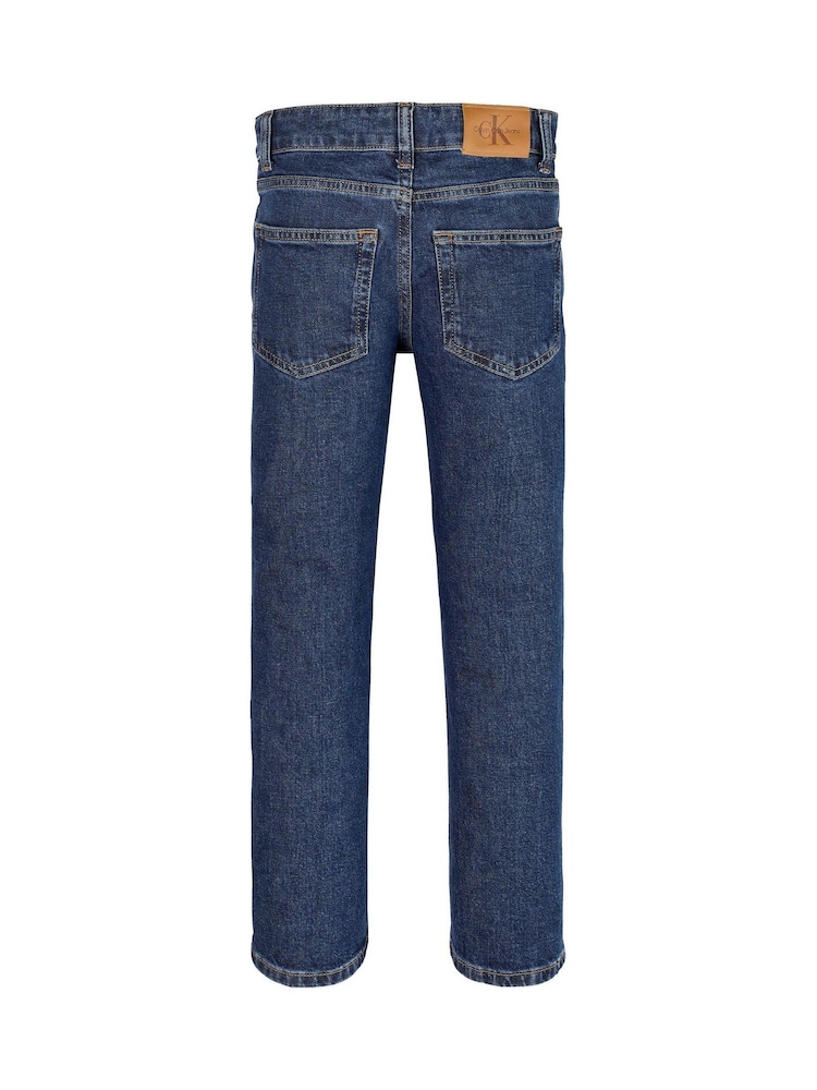 Calvin Klein Blue Authentic Mid Rise Straight Jeans - Image 5 of 5 Calvin Klein Blue Authentic Mid Rise Straight Jeans - Image 5 of 5
