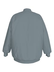 Calvin Klein Blue Long Bomber Jacket - Image 2 of 5