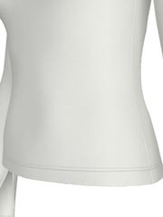 Calvin Klein White Skinny Ribbed Stretch Cotton Long Sleeve Top - Image 6 of 6