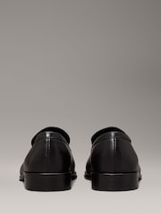 Calvin Klein Black Flat Leather Loafers - Image 4 of 6