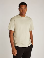 Calvin Klein Green Nano Logo 100% Cotton T-Shirt - Image 1 of 6