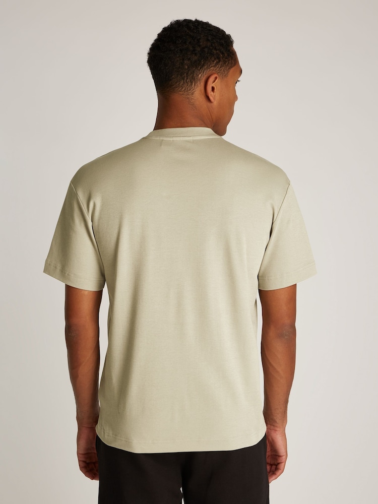 Calvin Klein Green Nano Logo 100% Cotton T-Shirt - Image 2 of 6