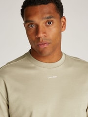 Calvin Klein Green Nano Logo 100% Cotton T-Shirt - Image 4 of 6