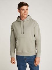 Calvin Klein Green Relaxed Hoodie With Nano Logo - Image 1 of 7