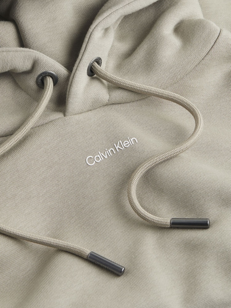Calvin Klein Green Relaxed Hoodie With Nano Logo - Image 7 of 7