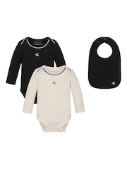 Calvin Klein Black Monogram Body Bib Giftpack - Image 1 of 5