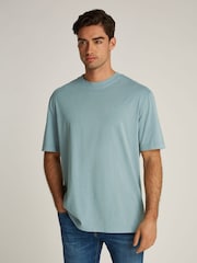 Calvin Klein Blue Puff Print 100% Cotton T-Shirt - Image 1 of 6