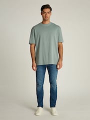 Calvin Klein Blue Puff Print 100% Cotton T-Shirt - Image 4 of 6
