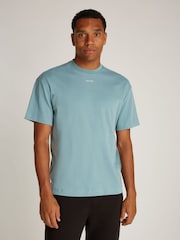 Calvin Klein Blue Nano Logo 100% Cotton T-Shirt - Image 1 of 6