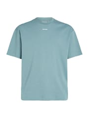 Calvin Klein Blue Nano Logo 100% Cotton T-Shirt - Image 5 of 6