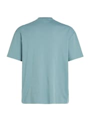 Calvin Klein Blue Nano Logo 100% Cotton T-Shirt - Image 6 of 6