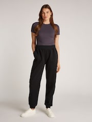 Calvin Klein Black Embroidered Joggers - Image 3 of 7