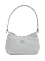 Calvin Klein Grey Sleek Nylon Shoulder Bag - Image 1 of 5