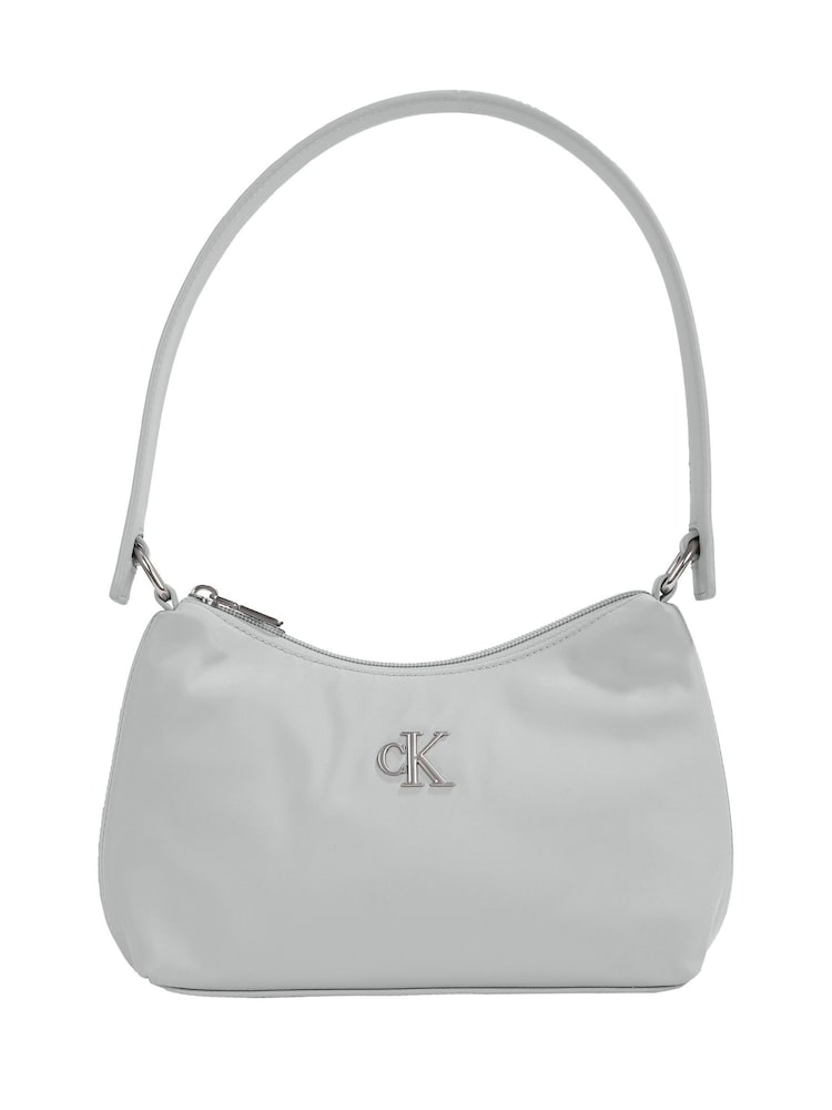 Calvin Klein Grey Sleek Nylon Shoulder Bag - Image 1 of 5
