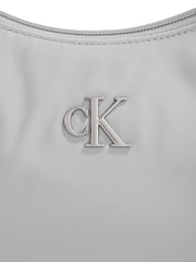 Calvin Klein Grey Sleek Nylon Shoulder Bag - Image 4 of 5
