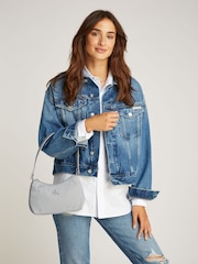 Calvin Klein Grey Sleek Nylon Shoulder Bag - Image 5 of 5