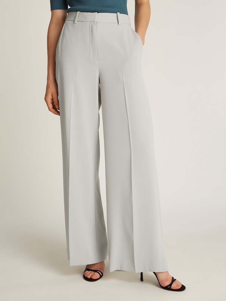 Calvin Klein Grey Slim Soft Trousers - Image 1 of 7