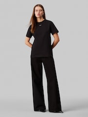 Calvin Klein Black Regular Fit Nano Logo 100% Cotton T-Shirt - Image 4 of 7