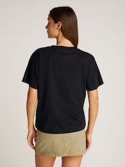Calvin Klein Black 100% Cotton Embroidered Monologo T-Shirt - Image 2 of 7